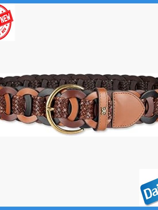 Adjustable Leather Woven Belt for Jeans Dresses Skirts main image 7
